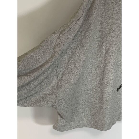 Recycled Threads Women's Long Sleeve Crop Top Tee Drop Shoulder Gray Small - Picture 4 of 5